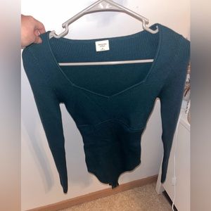 Teal A&F bodysuit